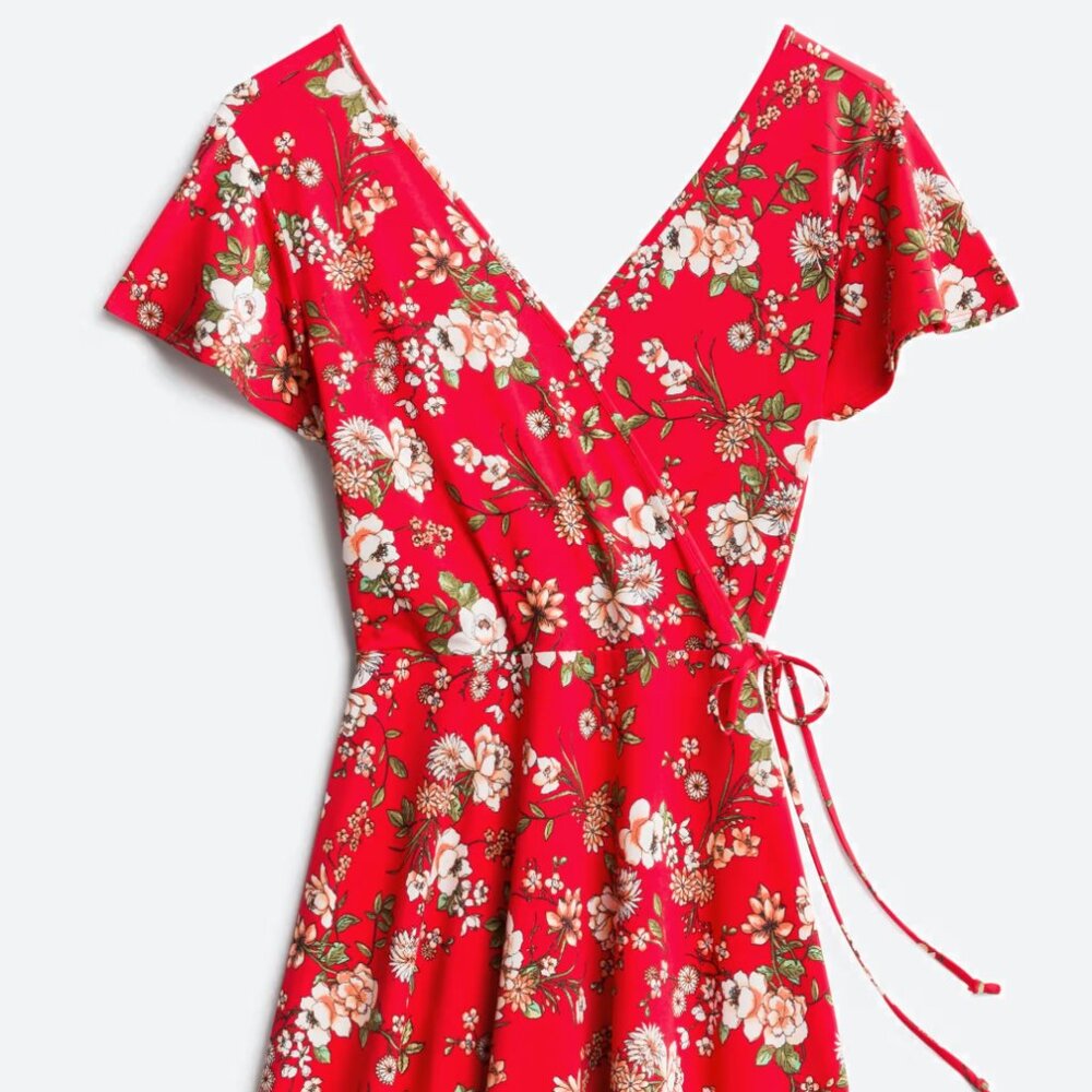 Kaileigh Kaela Faux Wrap Knit Dress